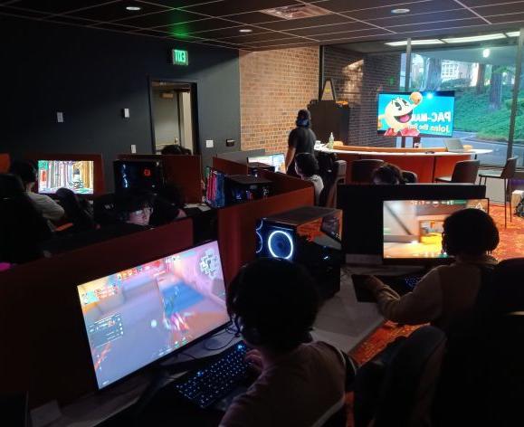 students in the pacific gaming center